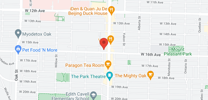 map of 803 503 W 16TH AVENUE